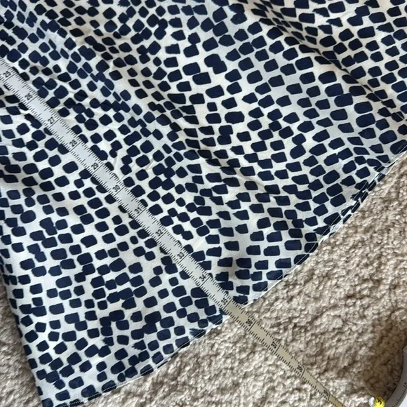 Saloni Colette Silk Crepe De Chine Navy Painterly Mini Dress Women’s US 10 - Picture 10 of 11